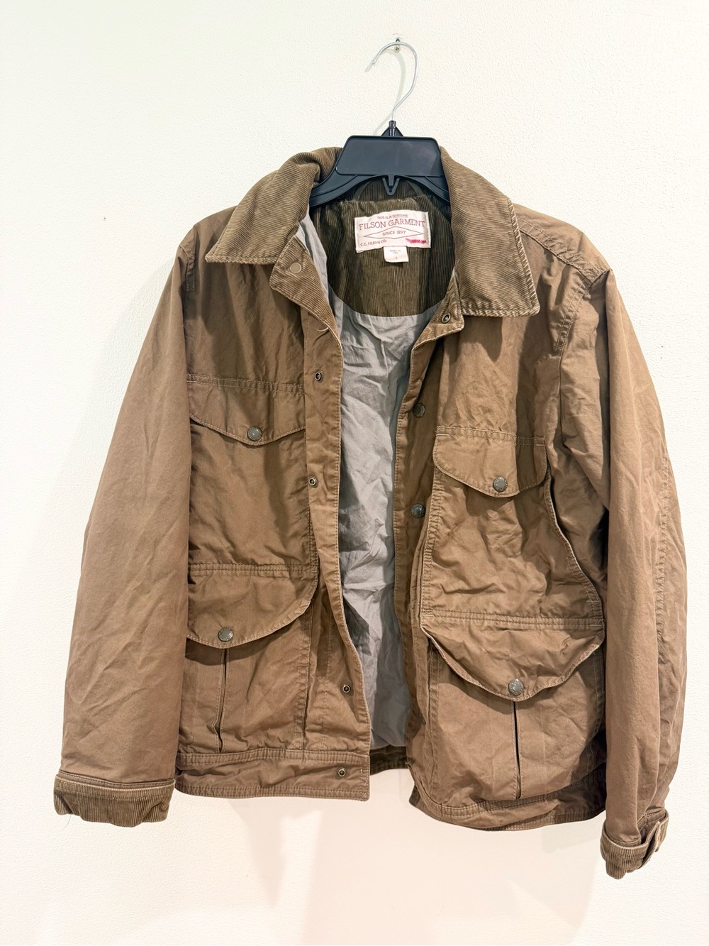 FILSON LIGHTWEIGHT DRY CLOTH JOURNEYMAN JACKET Small